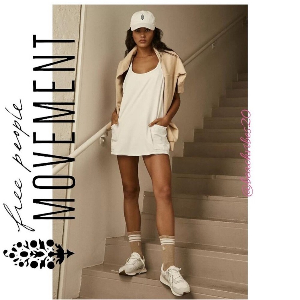 New NWT Free People Hot Shot Mini Dress ivory XL